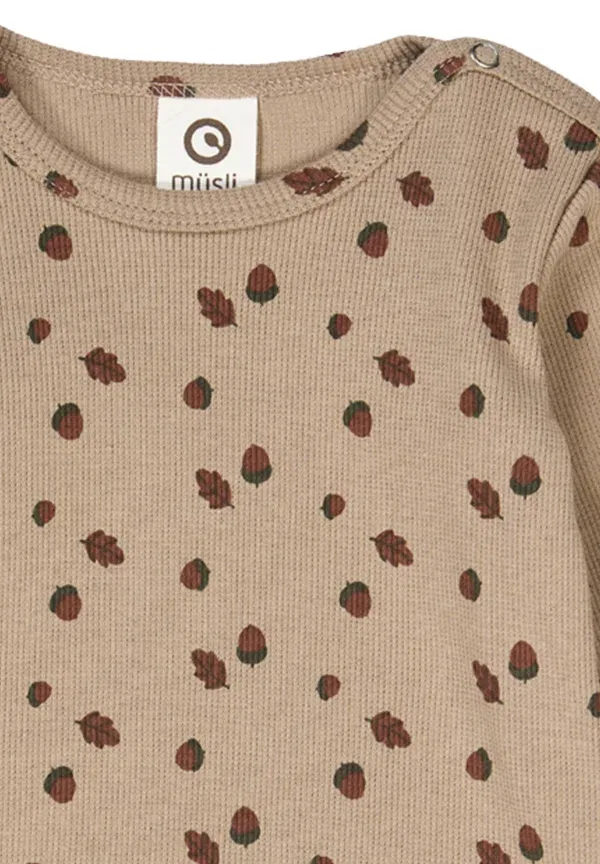Боди с принтом Body Musli By Green Cotton beige, root-deep green, темно-зеленый/бежевый — фото 3