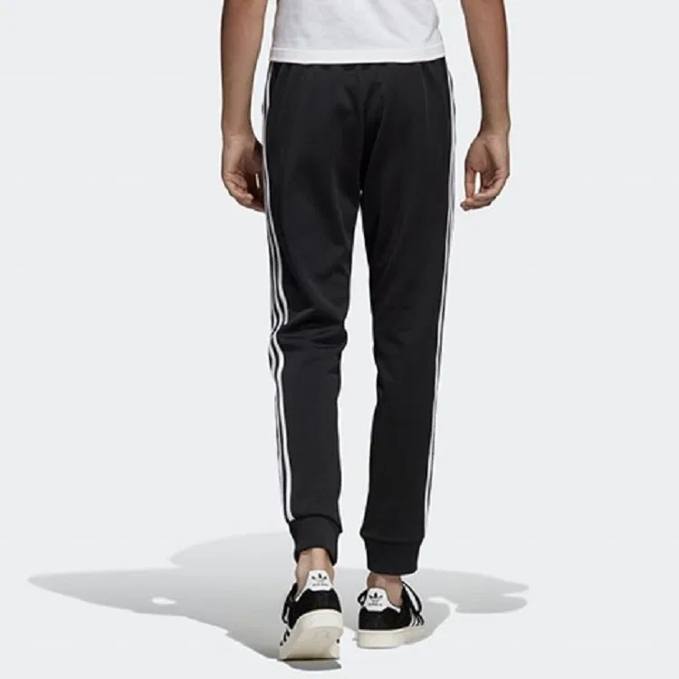 Мужские трикотажные спортивные брюки с принтом SST Track, Adidas Originals, Black — фото 4