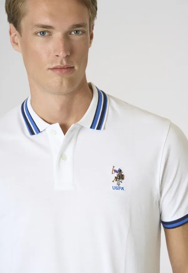 Футболка поло 100% хлопок, Regular Fit U.S. Polo Assn., белый — фото 4