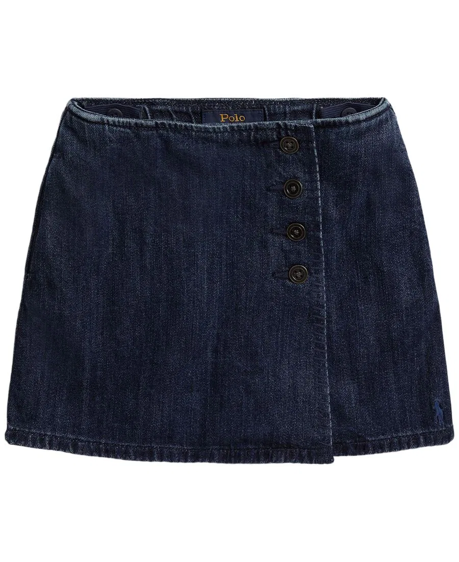 Юбка джинсовая с запахом, с вышивкой Polo Ralph Lauren, Adrie Wash