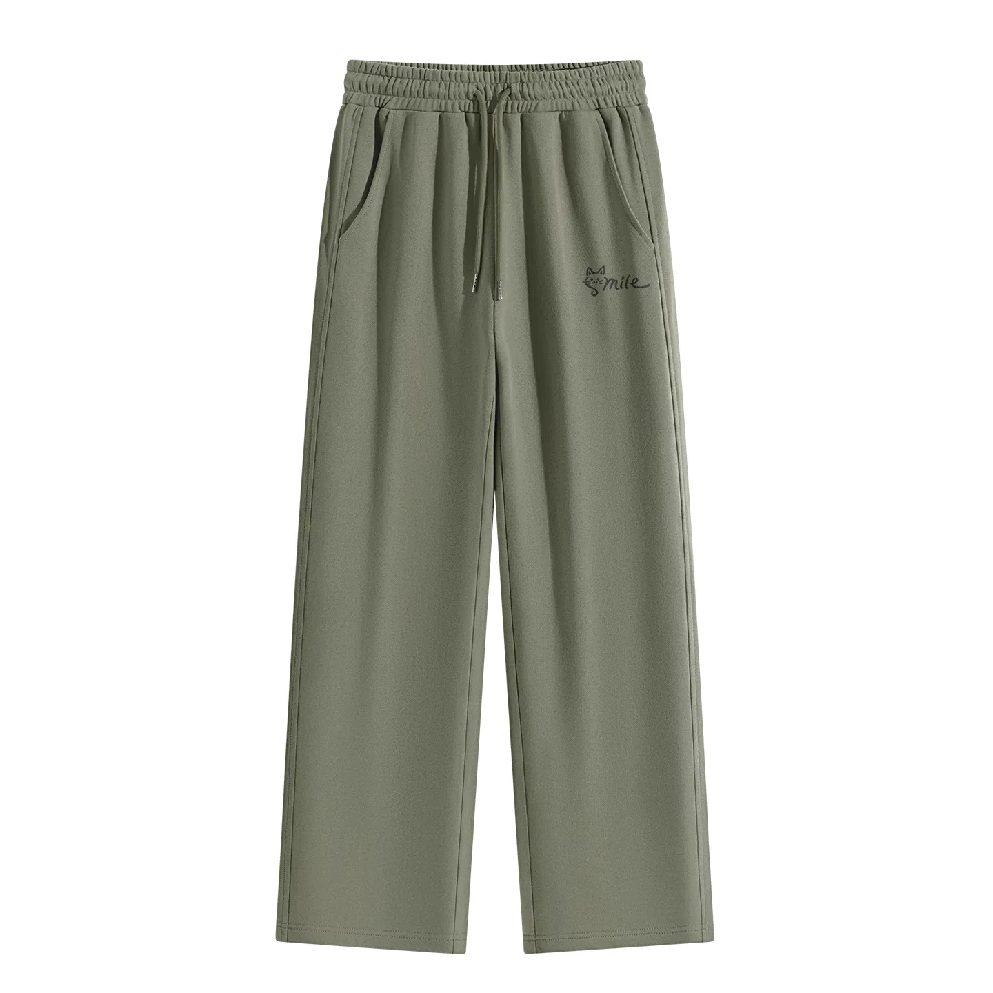 Детские брюки повседневные прямого кроя MINISO, Palm Green