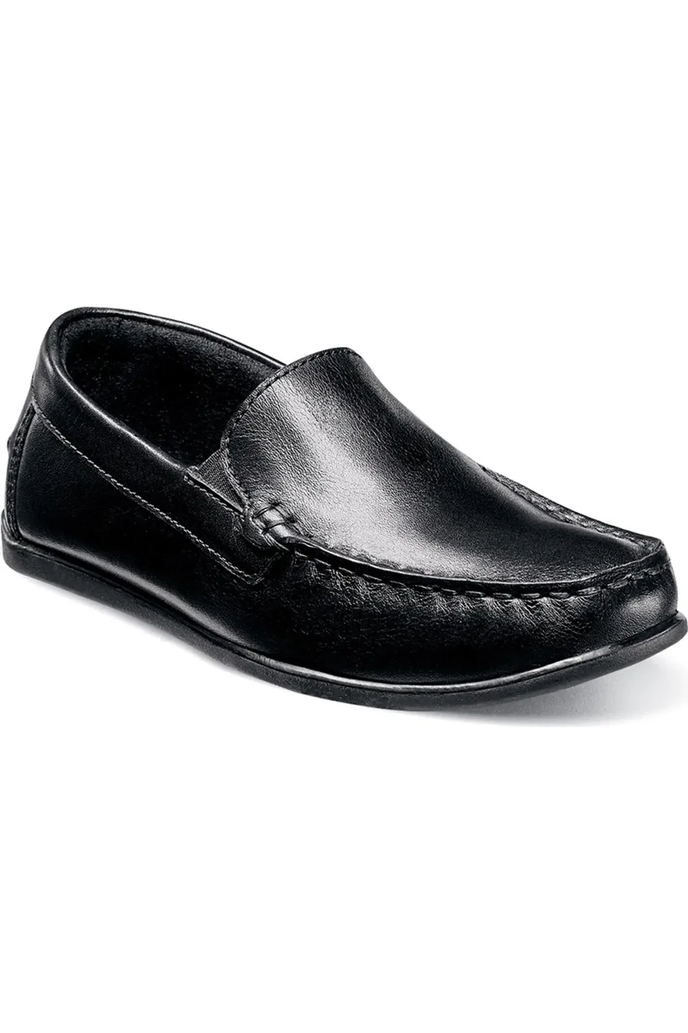Детские туфли лоферы на плоской подошве Jasper Jr Florsheim, Black Leather