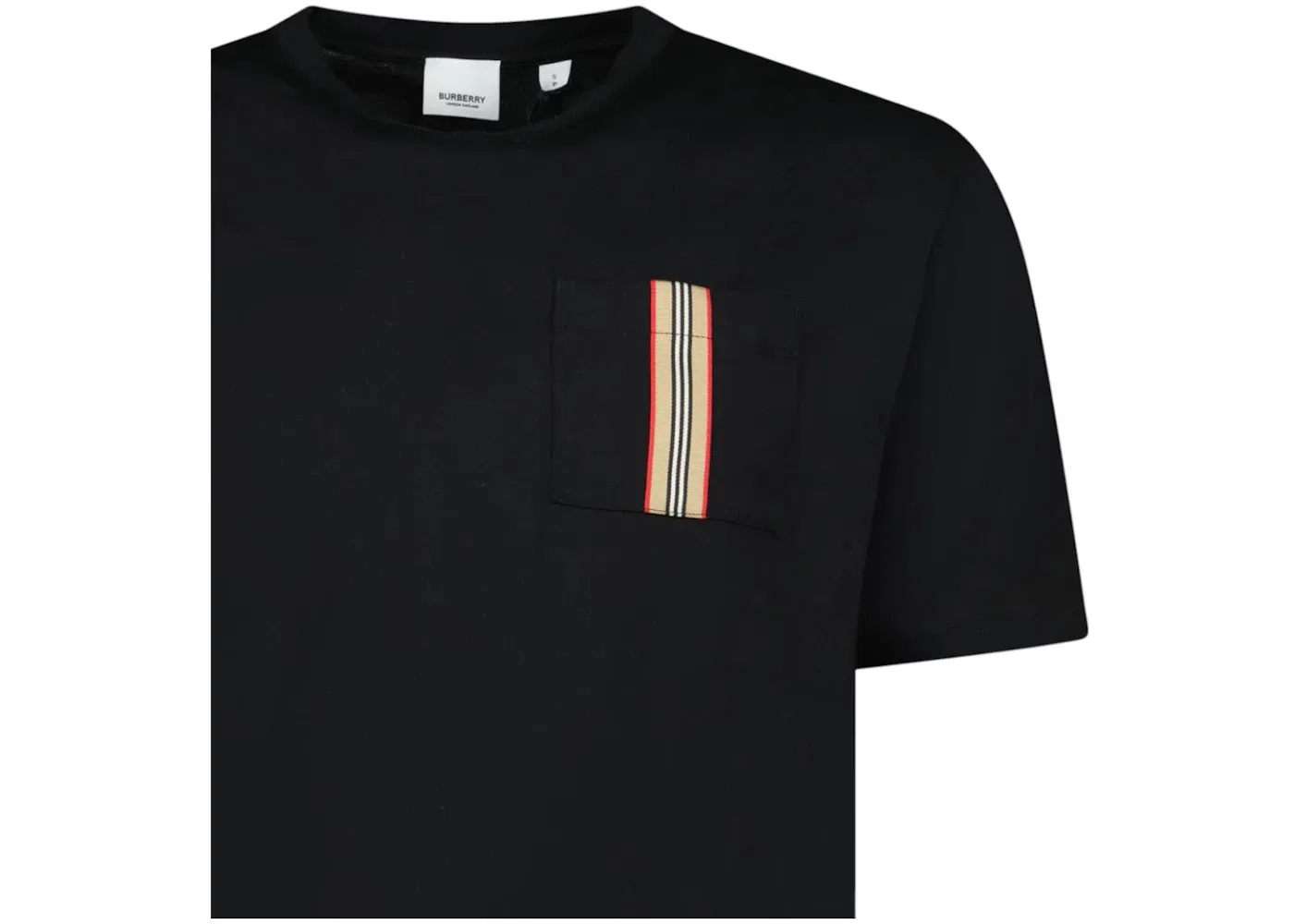Мужская футболка с отделкой контрастной полосой Burberry, Black — фото 2