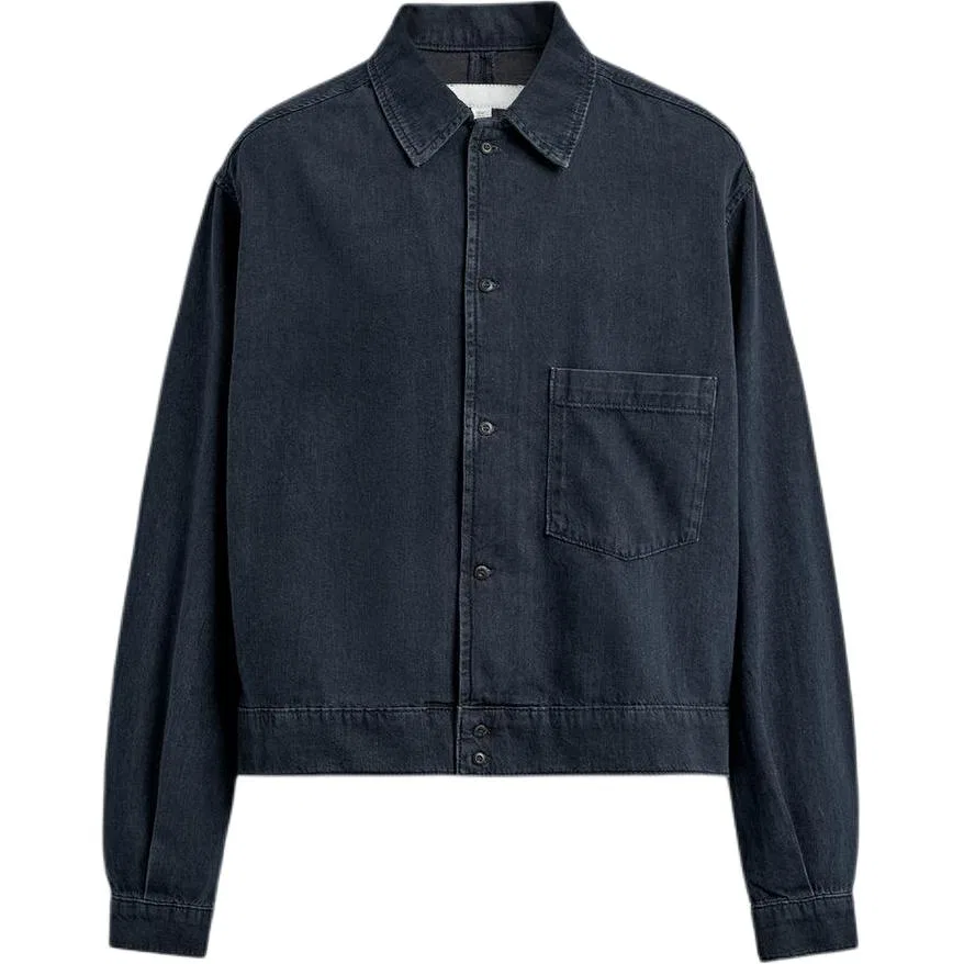 Мужская рубашка с воротником и прямым кроем Indigo ZARA, Indigo