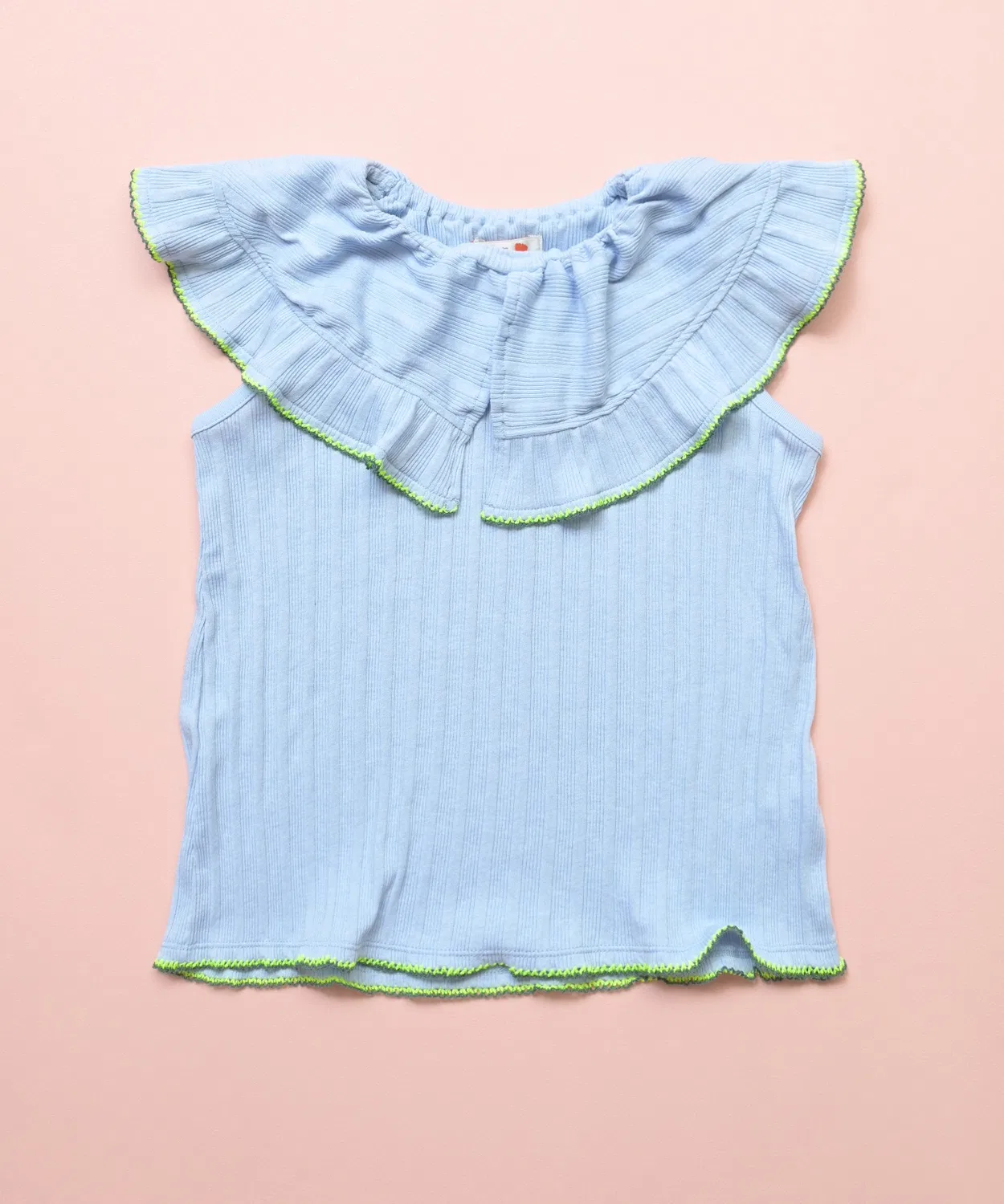 Детский топ без рукавов с кружевным воротником MARKEY'S, Light Blue