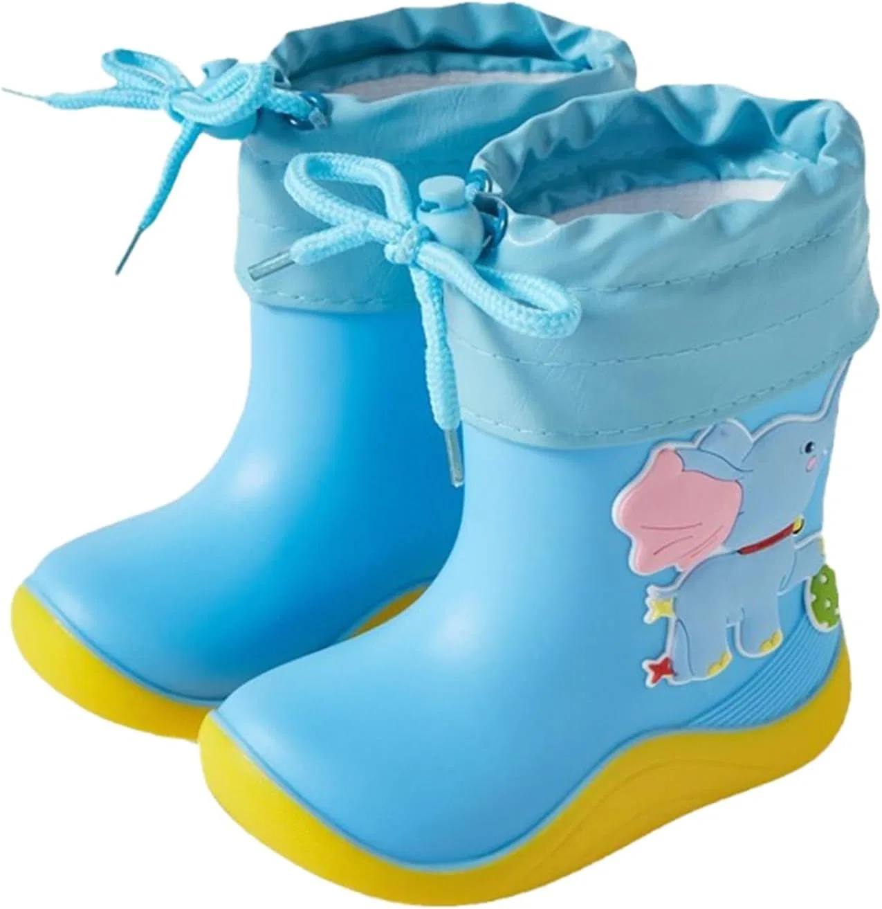 Детские сапоги дождевые для девочек и мальчиков IWIHMIV, Light Blue
