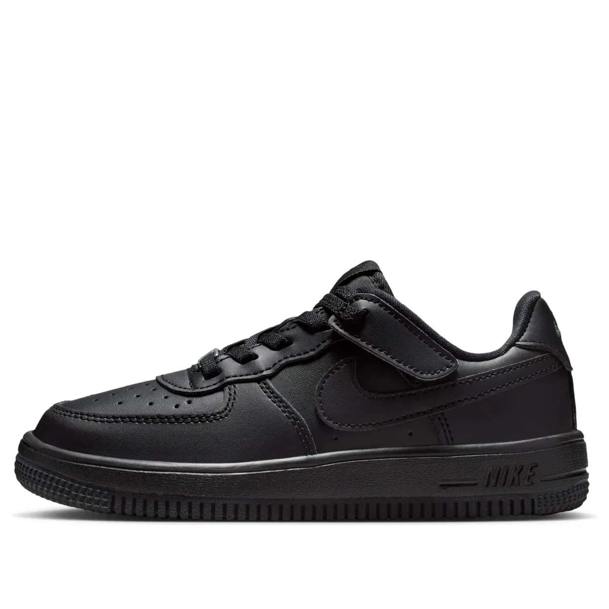Детские кроссовки с текстильным верхом Force 1 Low EasyOn 'Triple Black' Nike, Triple Black
