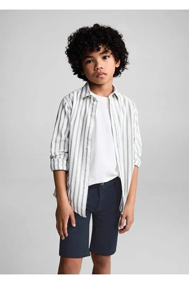 Детские шорты для мальчиков хлопковые Mango Kids, Navy Blue