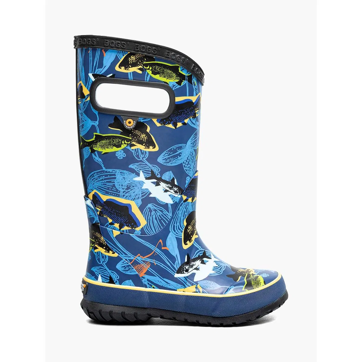 Детские сапоги для девочек водонепроницаемые Fish Bogs, Navy Multi