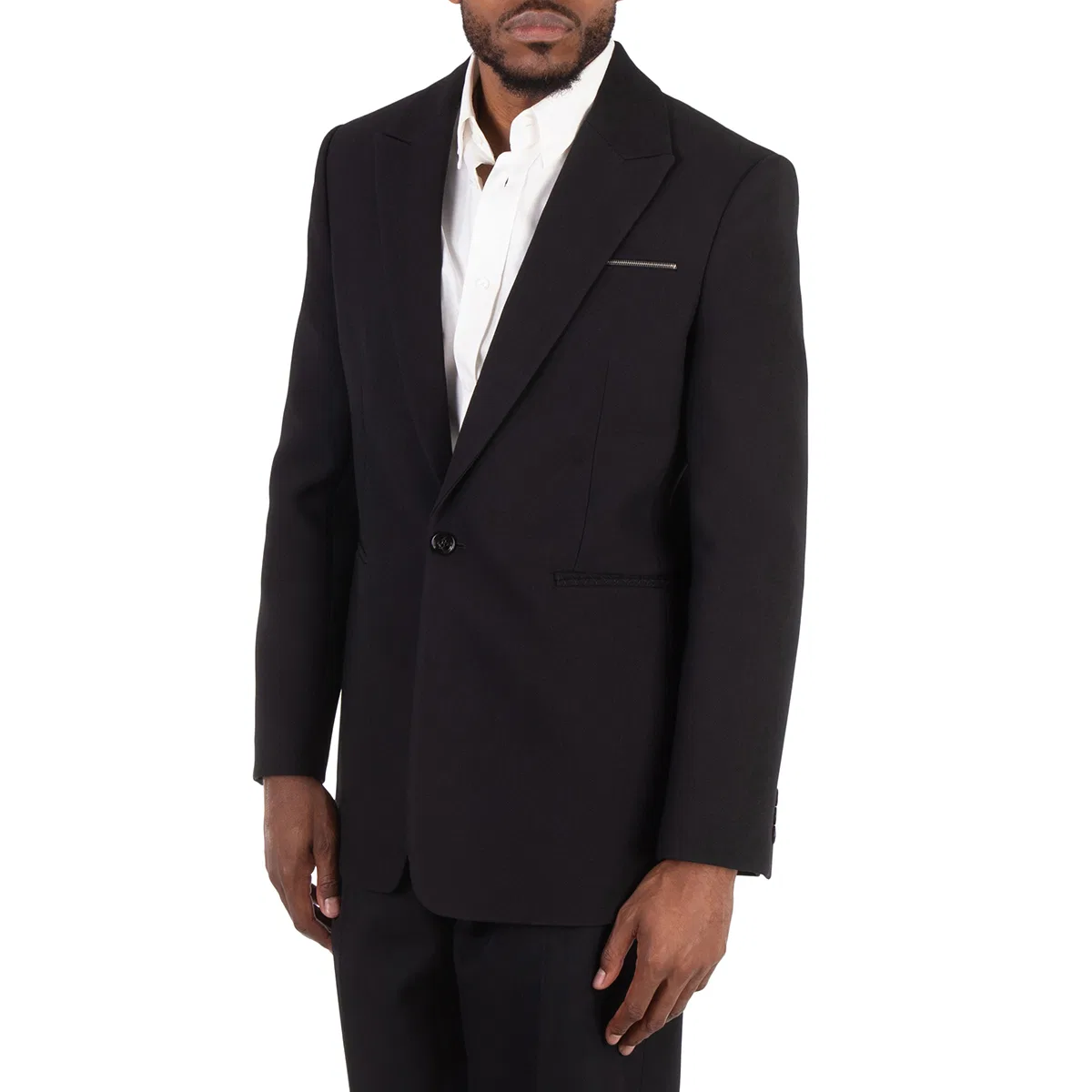 Пиджак однобортный шерстяной Single-Breasted Wool Tailored Jacket Burberry, Black — фото 2