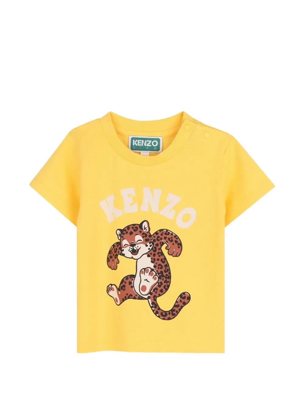 Футболка с графическим принтом Kenzo Kids, желтый