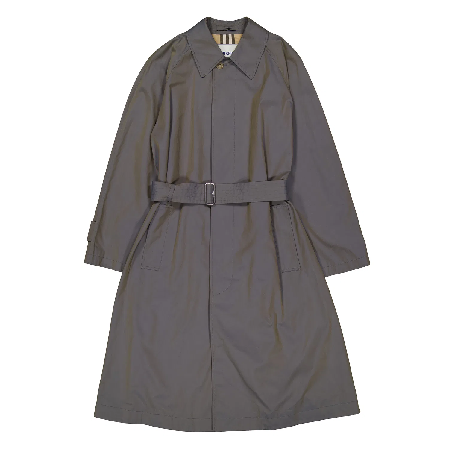 Пальто-кэраут однобортное хлопковое Single-Breasted Cotton Car Coat Burberry, Iron