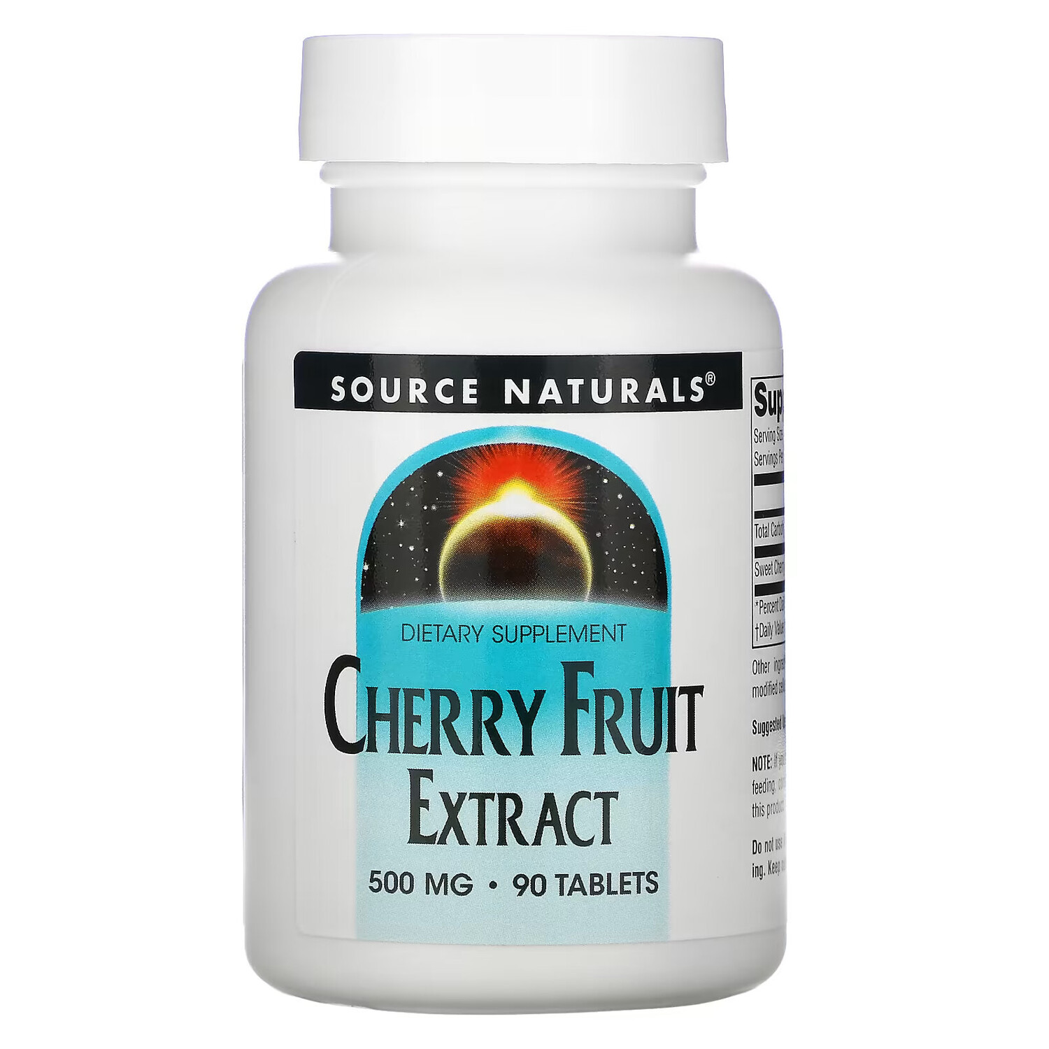 

Source Naturals, экстракт плодов вишни, 500 мг, 90 таблеток