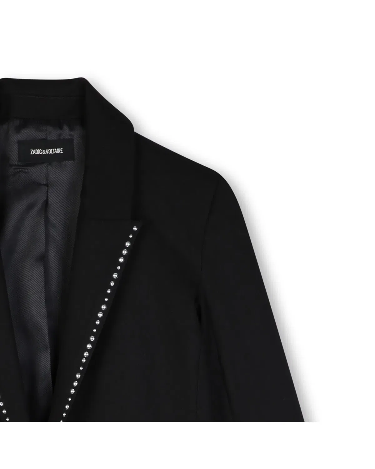 Детский блейзер для девочек с принтом Zadig & Voltaire, Negro — фото 4