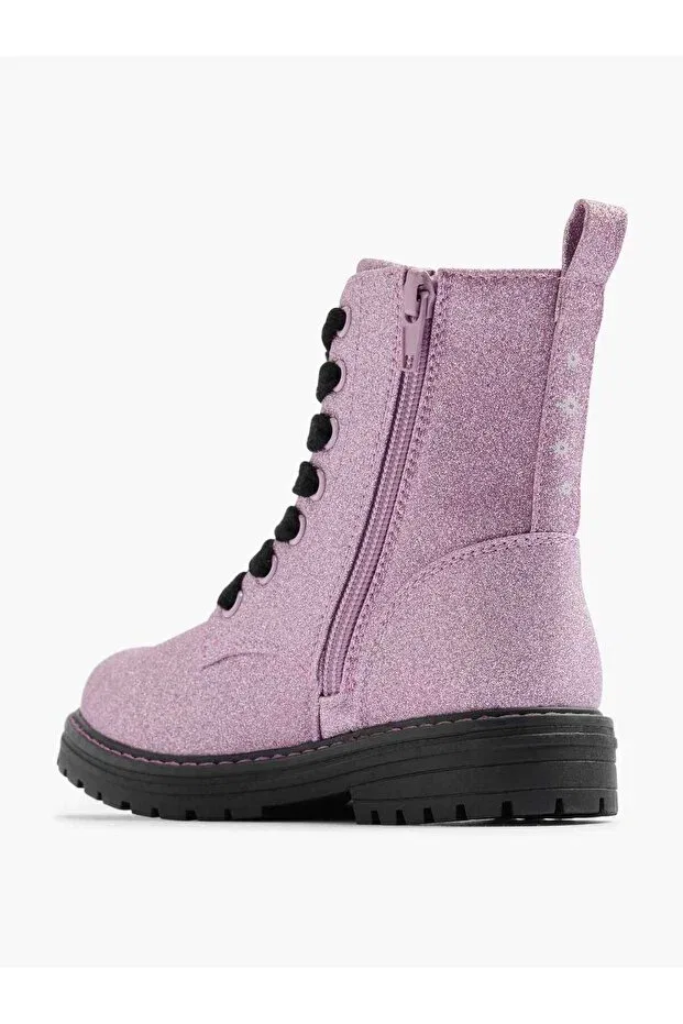 Детские ботинки для девочек на шнуровке с принтом Cold Weather Resistant Disney Frozen, Lilac — фото 3