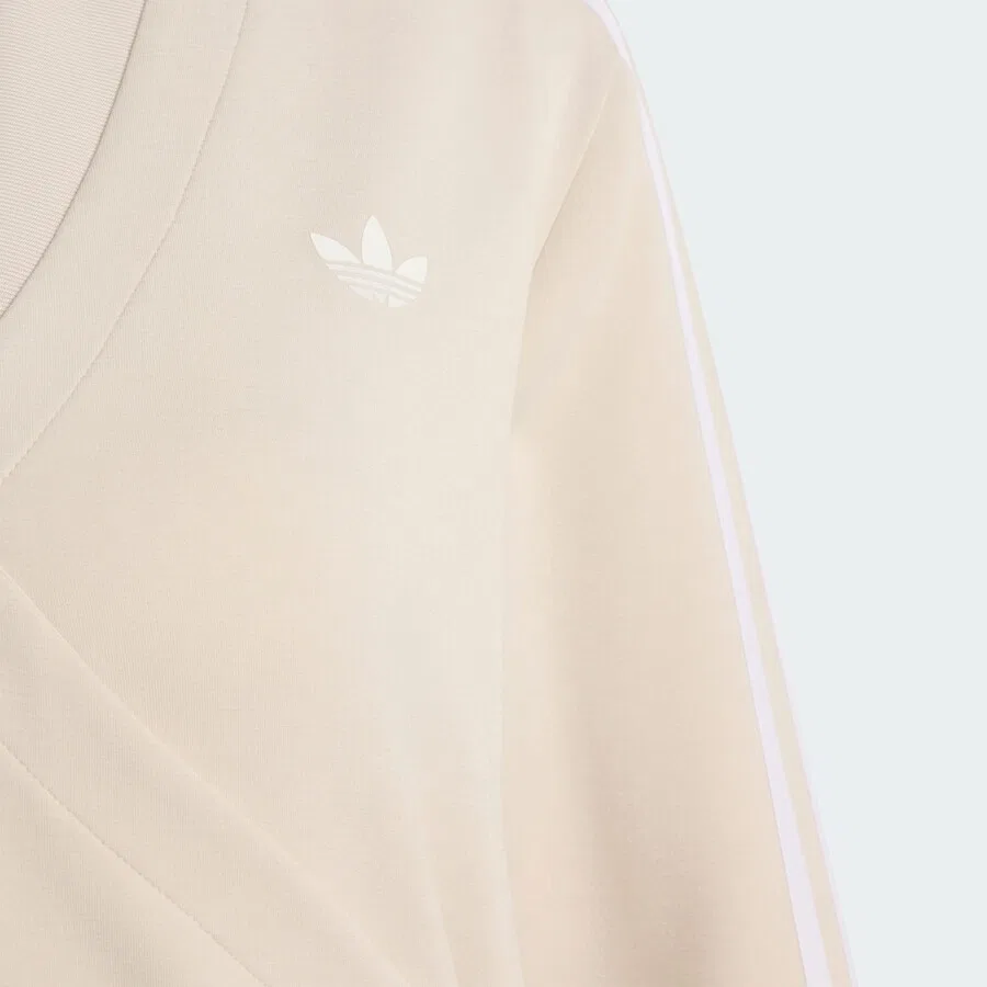 Худи на молнии ADIDAS ORIGINALS 'Adiluna Season 2 Superstar' бежевого цвета — фото 3