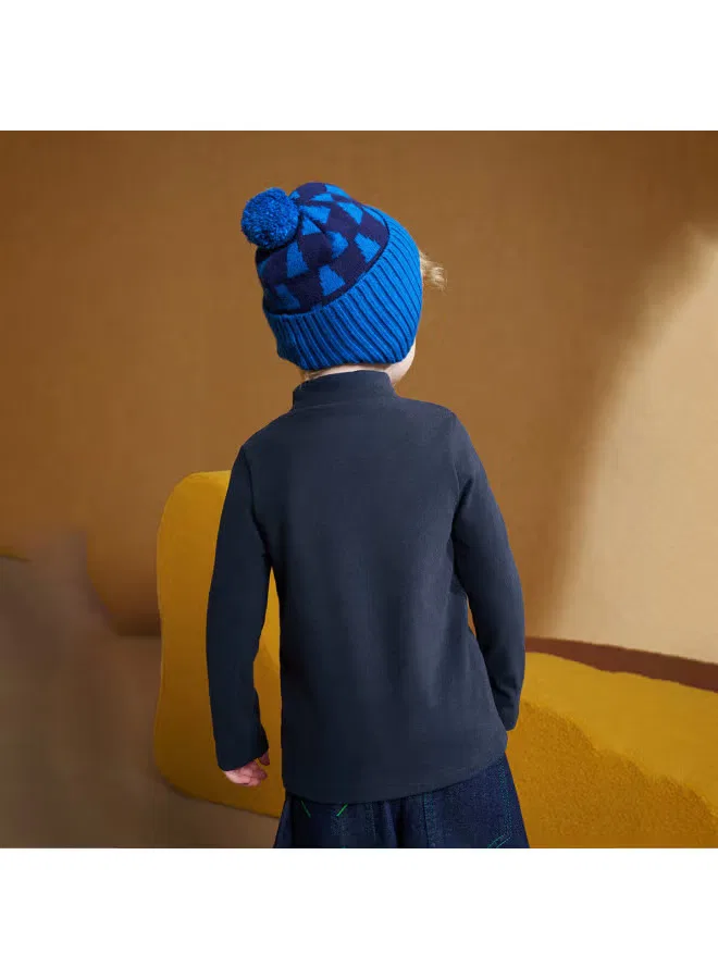 Лонгслив с высоким воротом детский модель 2025 Ask Junior, синий