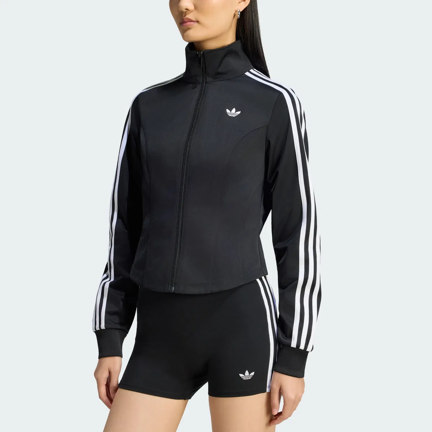 Женская куртка с воротником-стойкой Adidas Originals, Black — фото 4