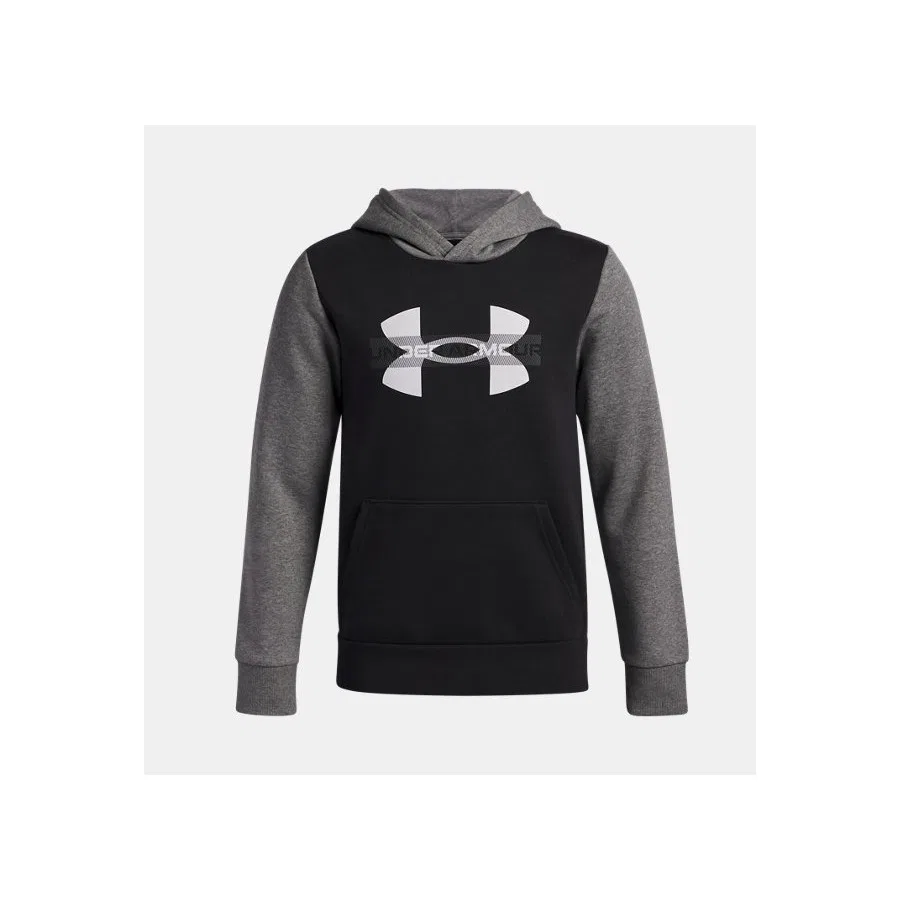 Детский худи с капюшоном и принтом UA Rival Fleece Colorblock Graphic Under Armour, Черный