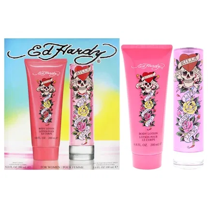 Парфюмерный набор женский Ed Hardy by Christian Audigier, 100 мл + 200 мл