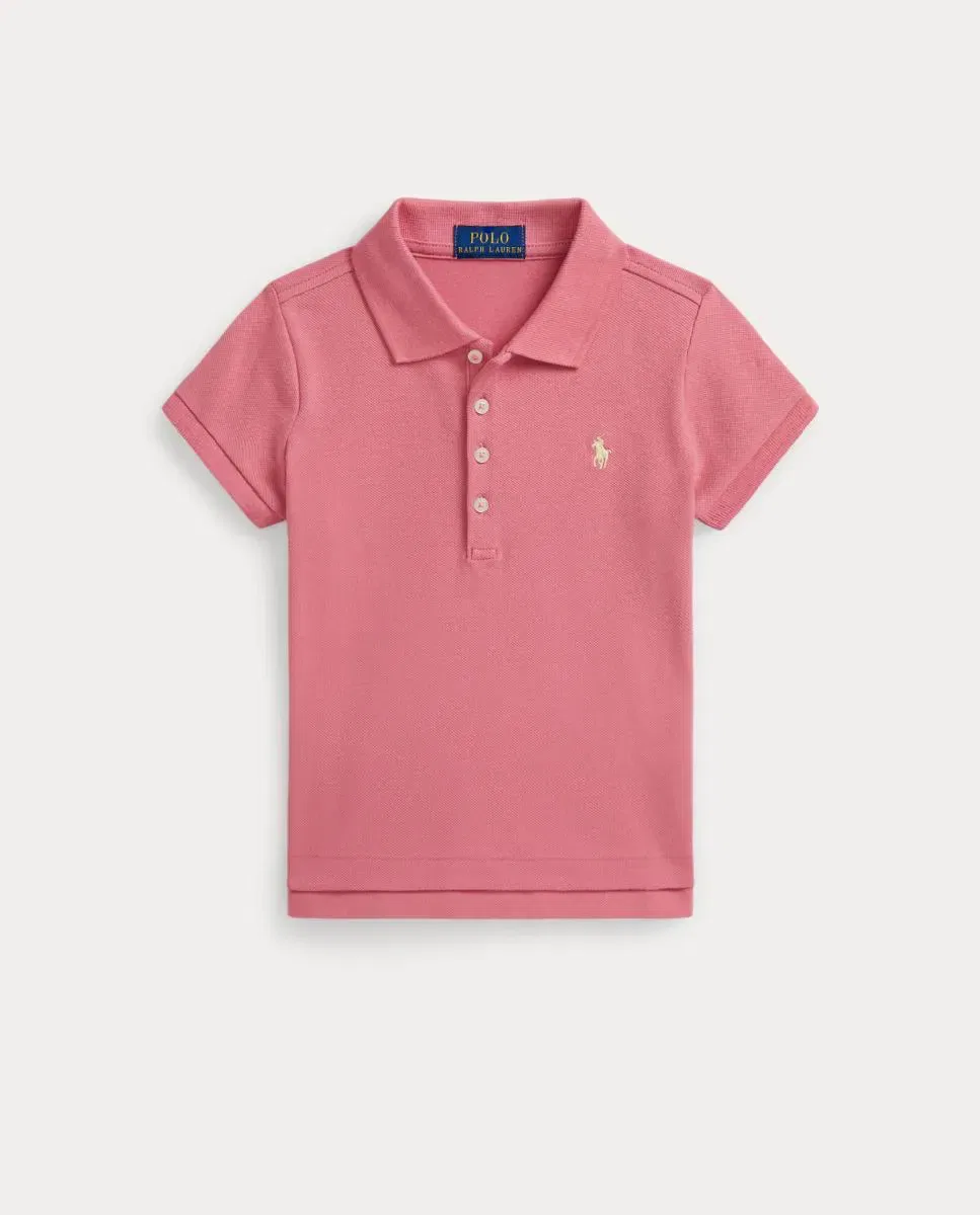 Детское поло для девочек хлопковое Polo Ralph Lauren, Rosa