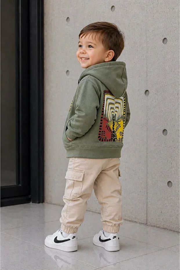 Детский жакет с принтом Nk Kids, Khaki Green