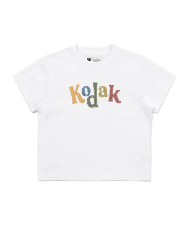 Футболка с логотипом, хлопок, Kodak Kids, белый
