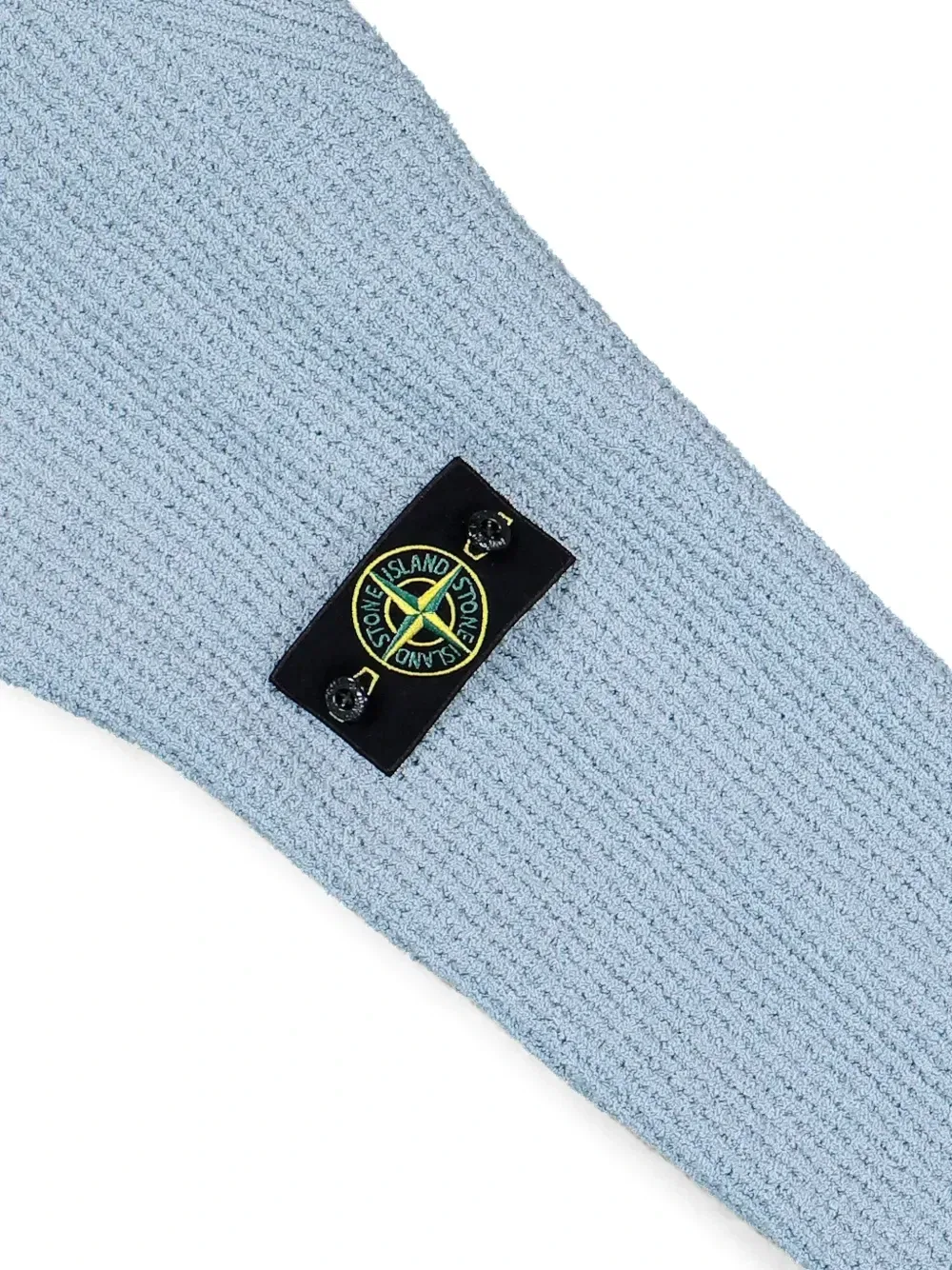 Свитер из букле, связанный в рубчик Stone Island, синий — фото 3