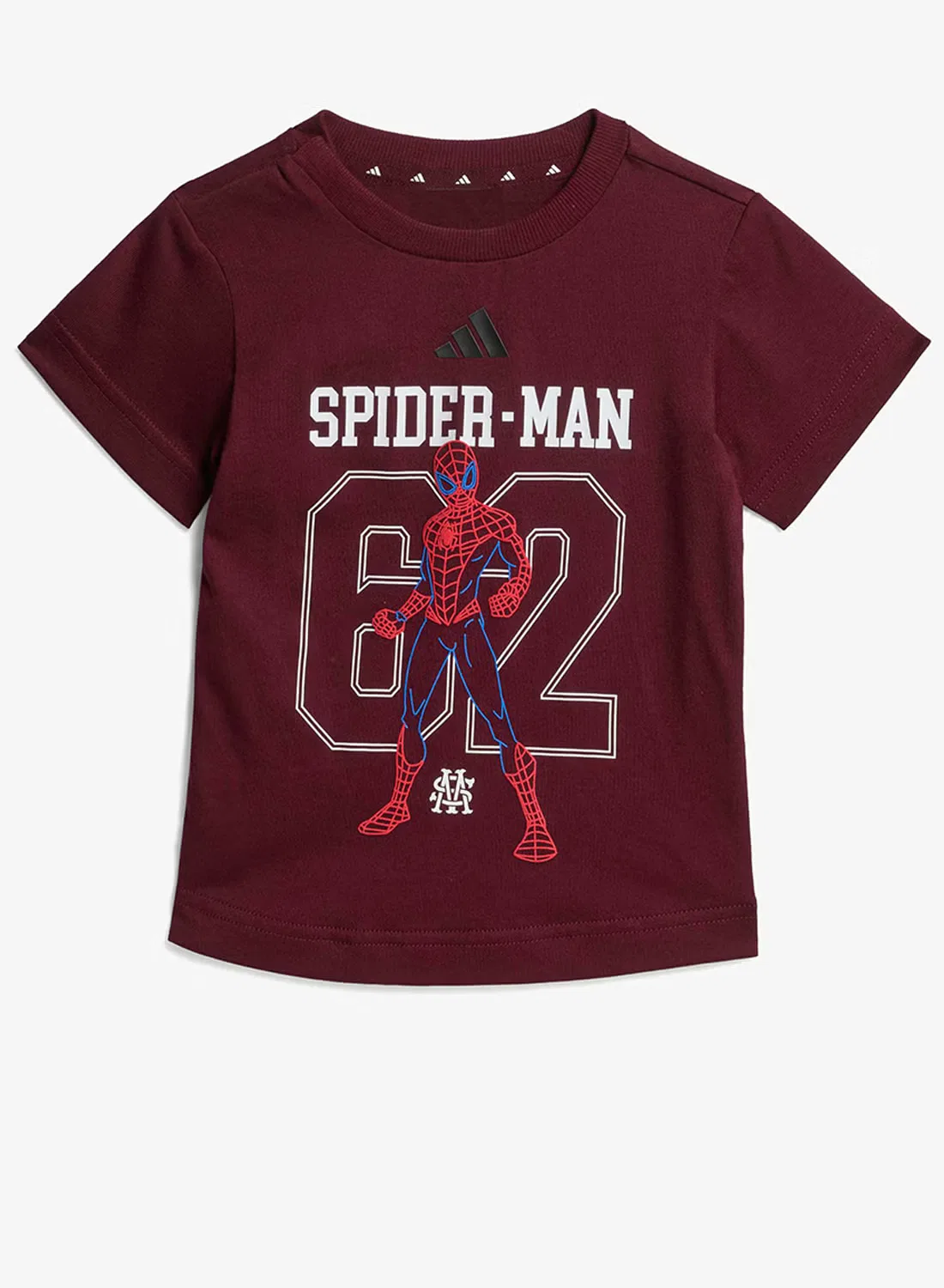 Adidas Комплект футболок с принтом Marvel Spider-Man, бордовый — фото 2