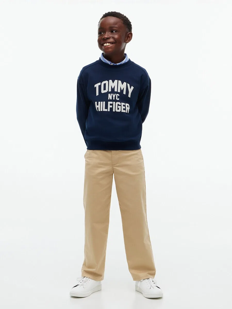 Толстовка TOMMY HILFIGER 'BRAND LOVE' темно-синего цвета — фото 4