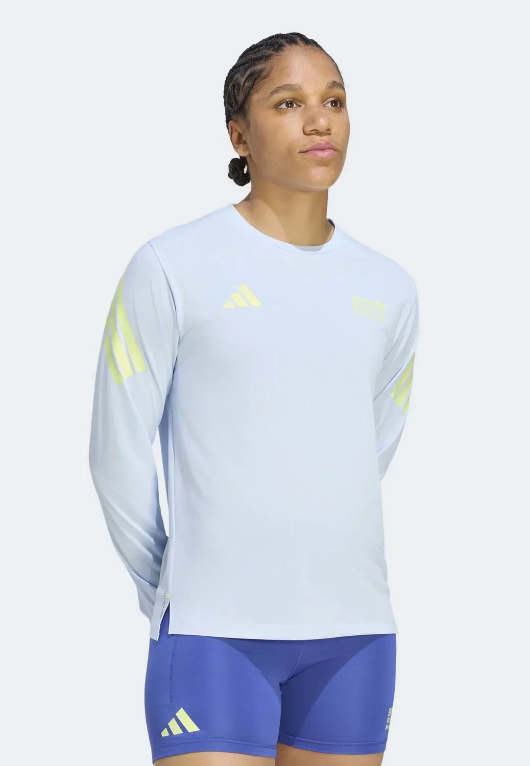 Футболка Ber26 - топ с длинными рукавами Adidas Performance, Crystal Sky