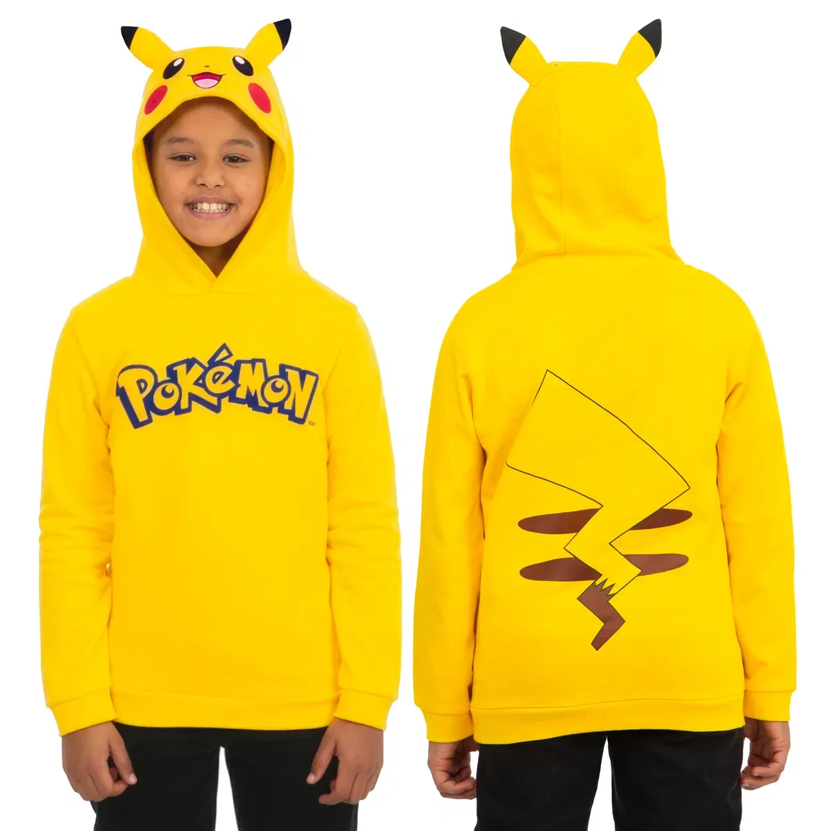 Худи с 3D-ушами Pikachu Pokemon, Yellow — фото 2