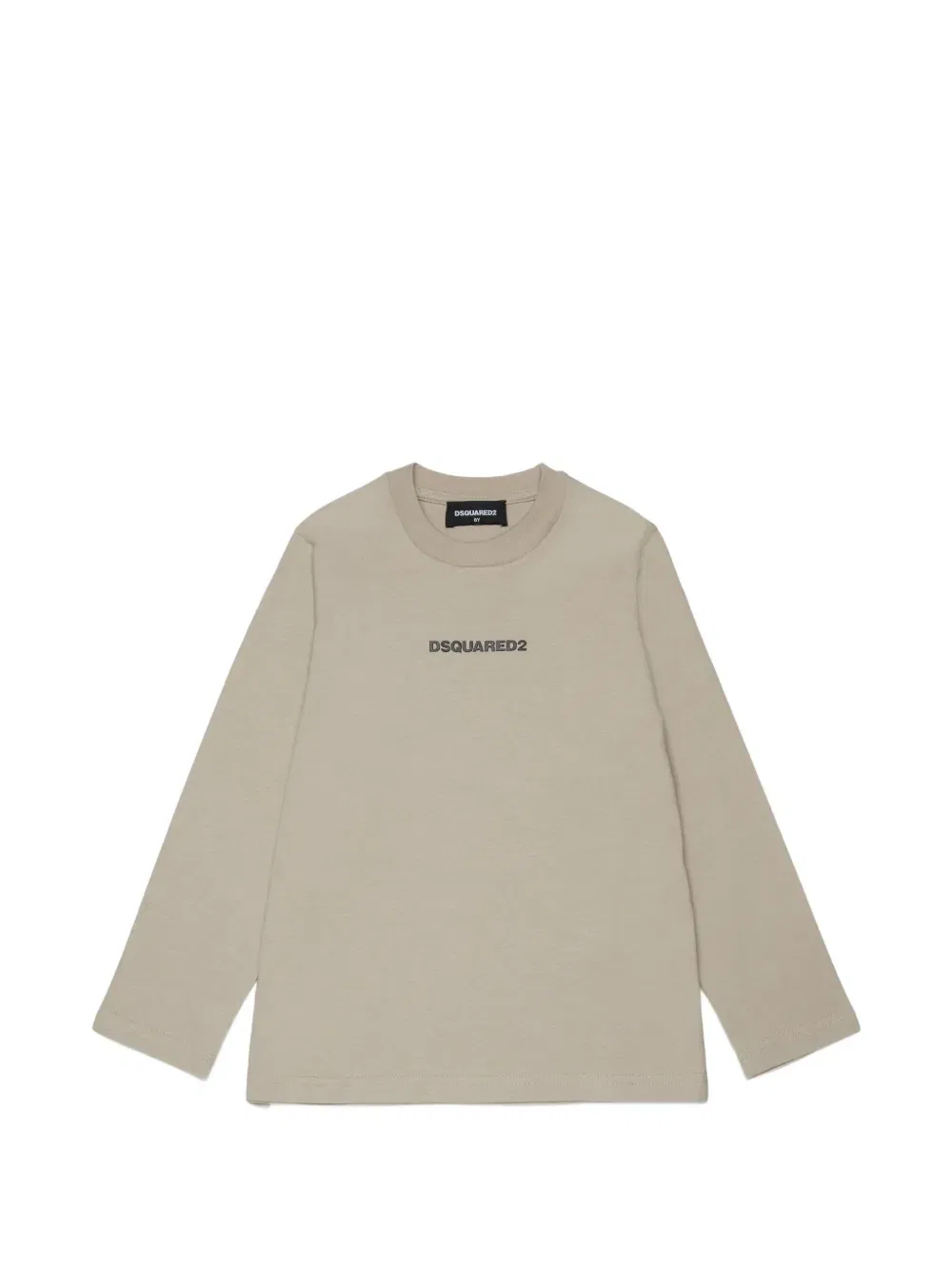 Футболка с длинными рукавами и логотипом Dsquared2 Kids, бежевый