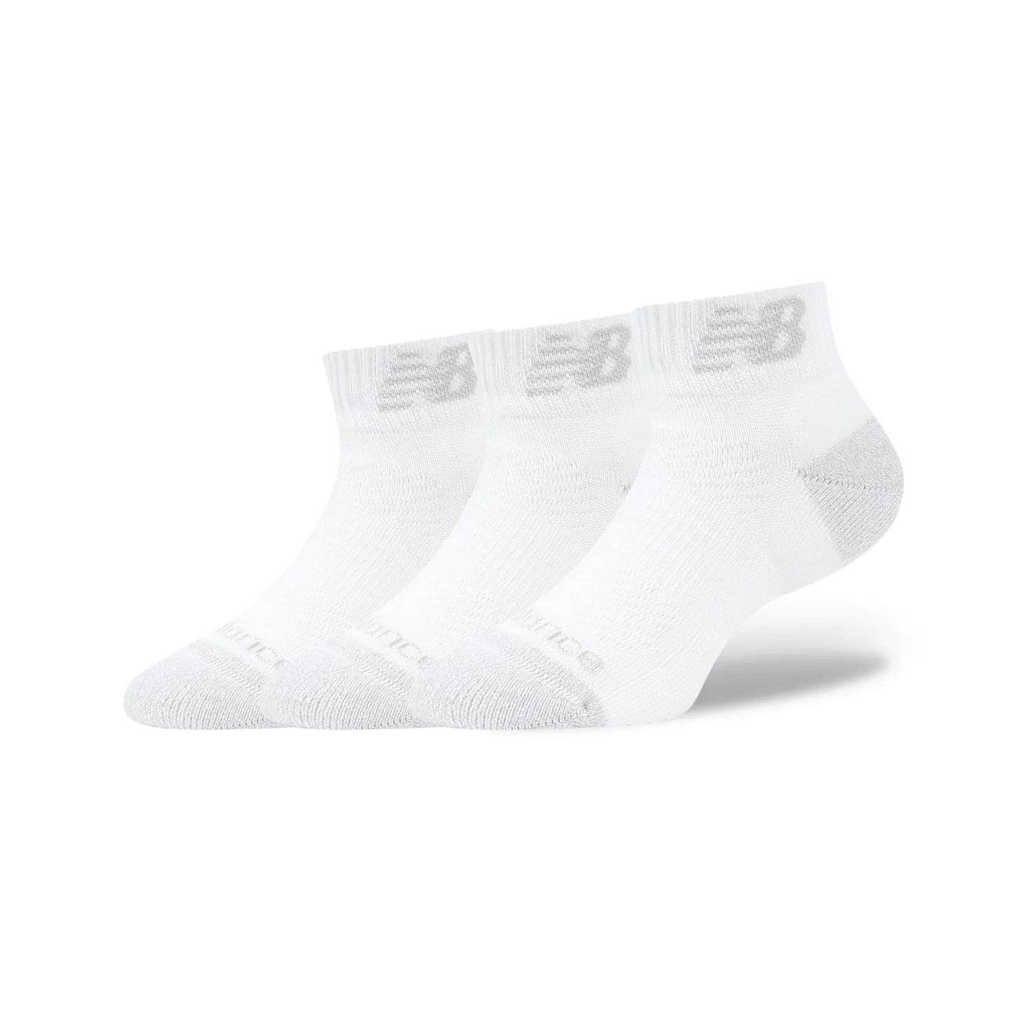Детские низкие носки с технологией NB DRY комплект 3 пары New Balance, White