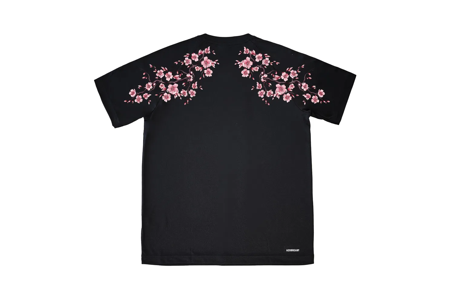 Футболка с принтом сакуры, Adidas, Black