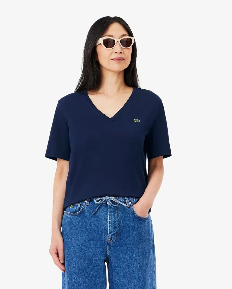 Футболка Lacoste Azul Marino свободного кроя