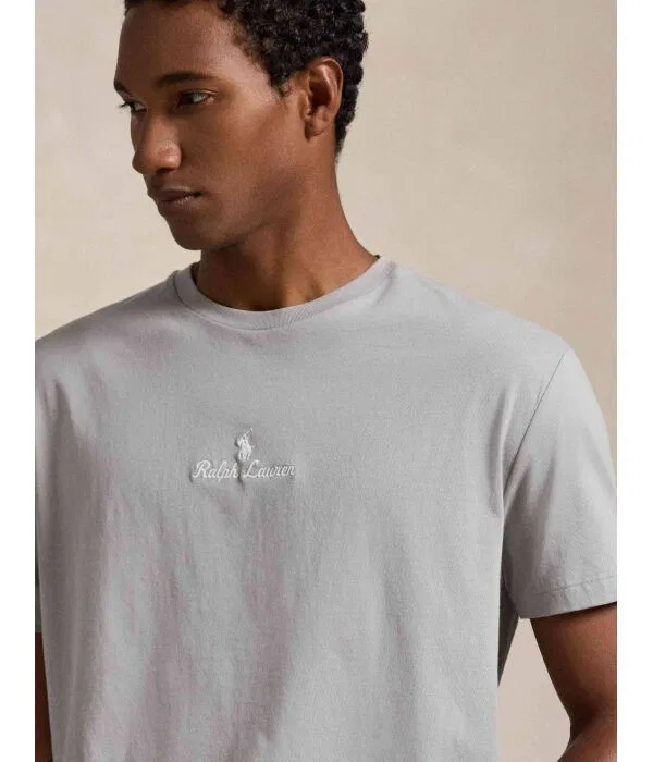 Мужская футболка с классической посадкой Polo Ralph Lauren, серый — фото 4