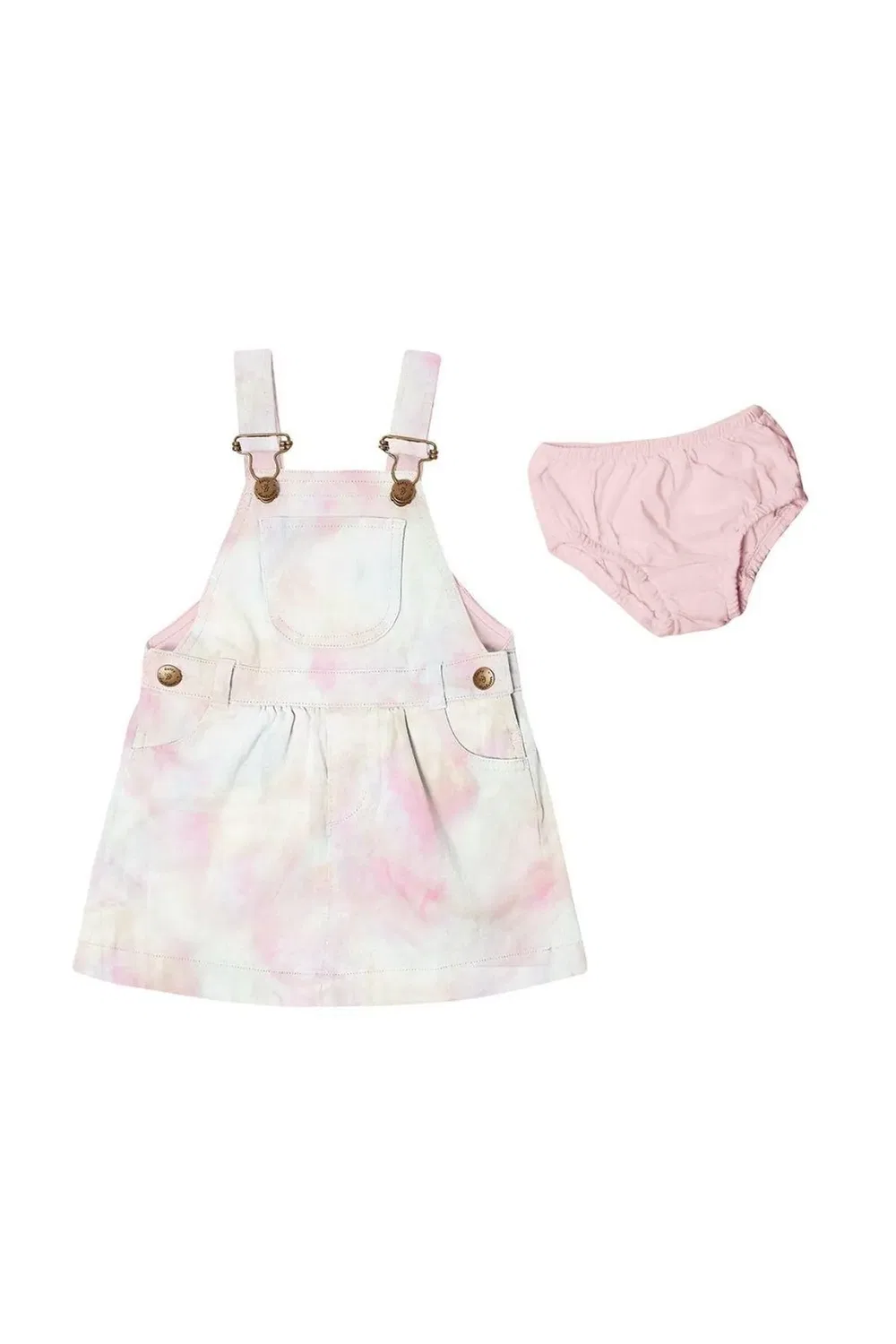Летнее платье с принтом Rainbow Tie Dye, Dotty Dungarees, Multi