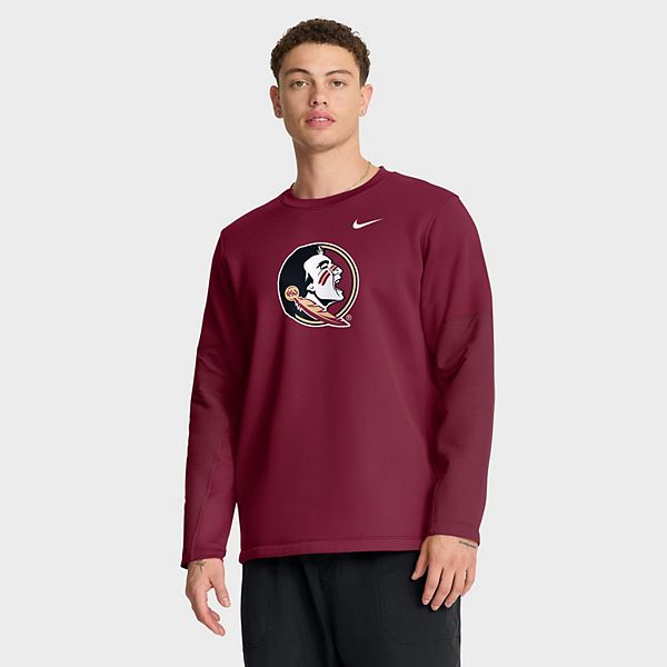 

Мужская футболка с длинным рукавом garnet florida state seminoles 2025 sideline coach performance Nike