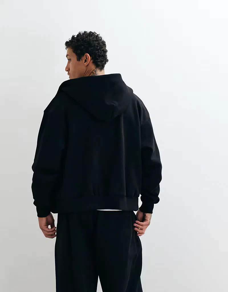 Толстовка Nike Solo Fleece оверсайз с двойной застежкой-молнией, черный — фото 2