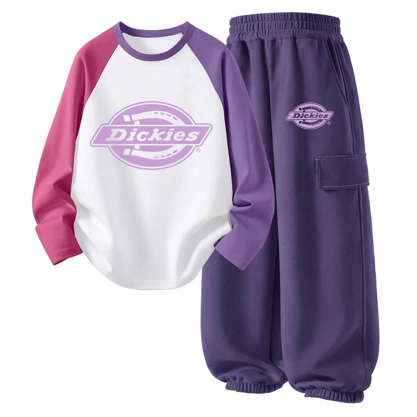 Детский спортивный комплект с логотипом Dickies, Черный/Розовый — фото 3