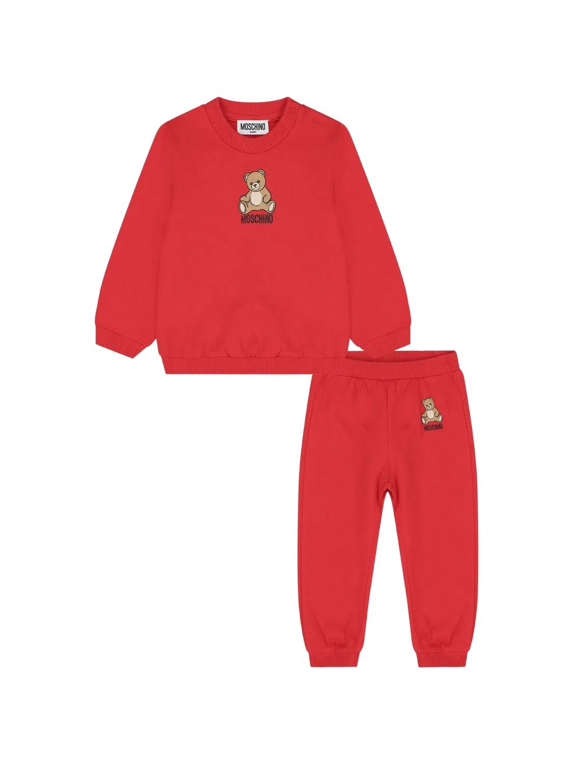 Спортивный костюм Teddy Bear Moschino Kids, красный