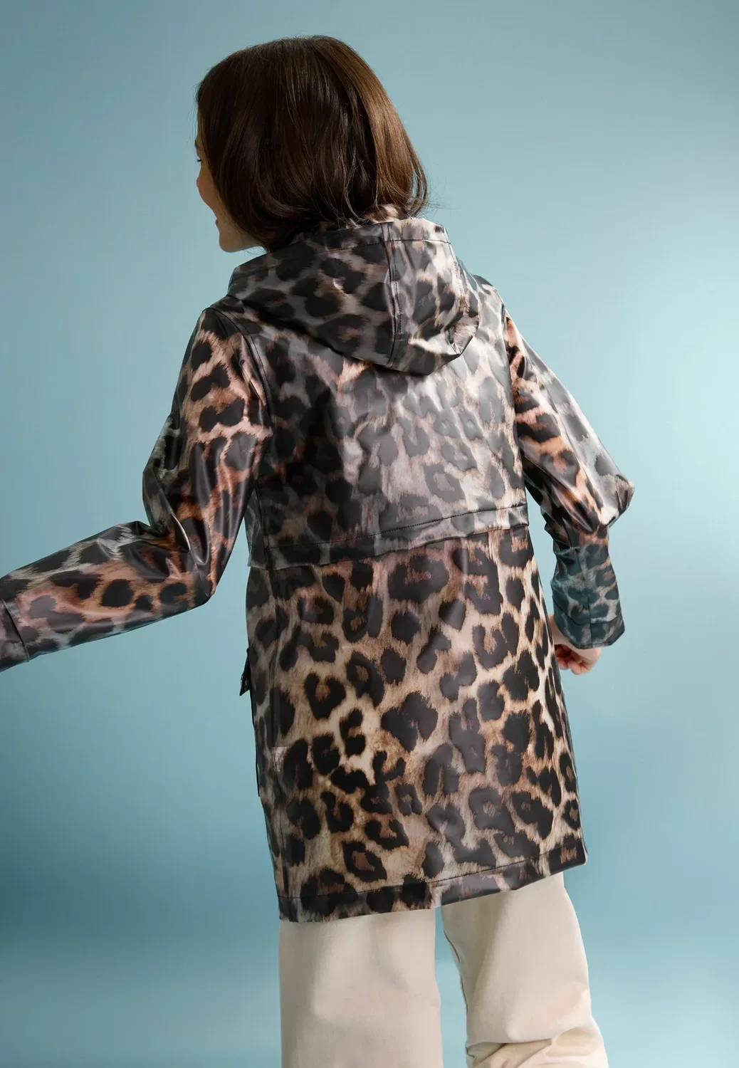 Легкий дождевик-парка, устойчивый к дождю Lipsy, Brown Leopard — фото 3