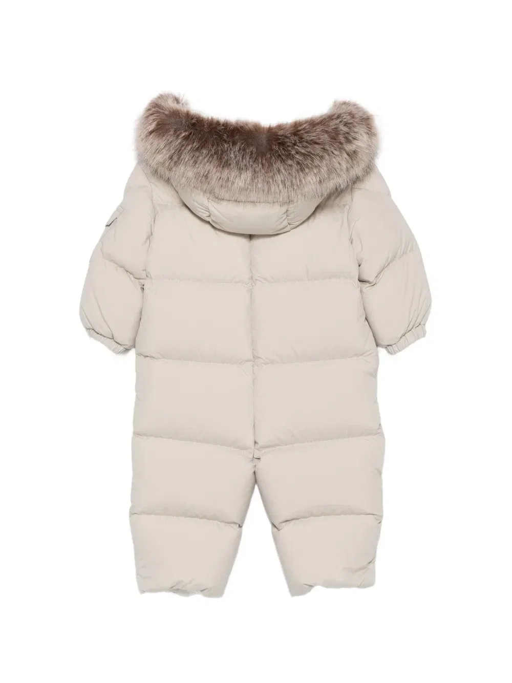 Утепленный комбинезон Yorick стеганый Moncler Enfant, бежевый — фото 2