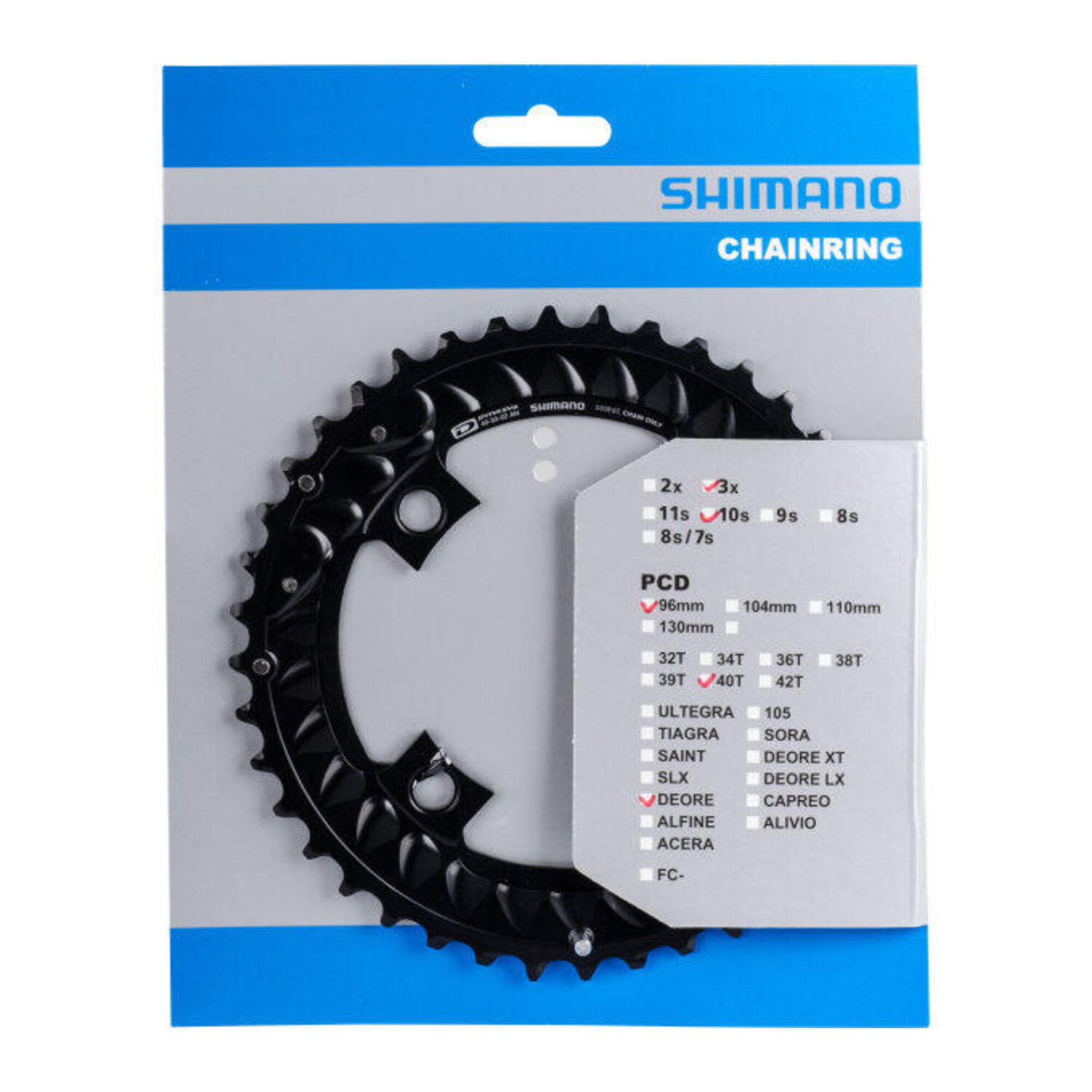 

Передние звезды DEORE FC-M6000-3 SHIMANO, черный / черный / черный