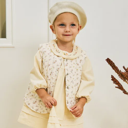 Детский жилет для девочек с принтом ORGANICMOM MJZTVP04, Черный