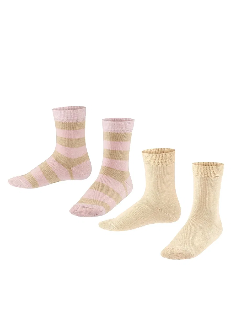 Набор носков FALKE 'Happy Stripe 2-Pack' песочного цвета