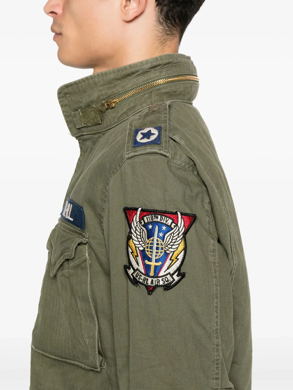 Polo Ralph Lauren Куртка с патчами оливкового цвета — фото 2