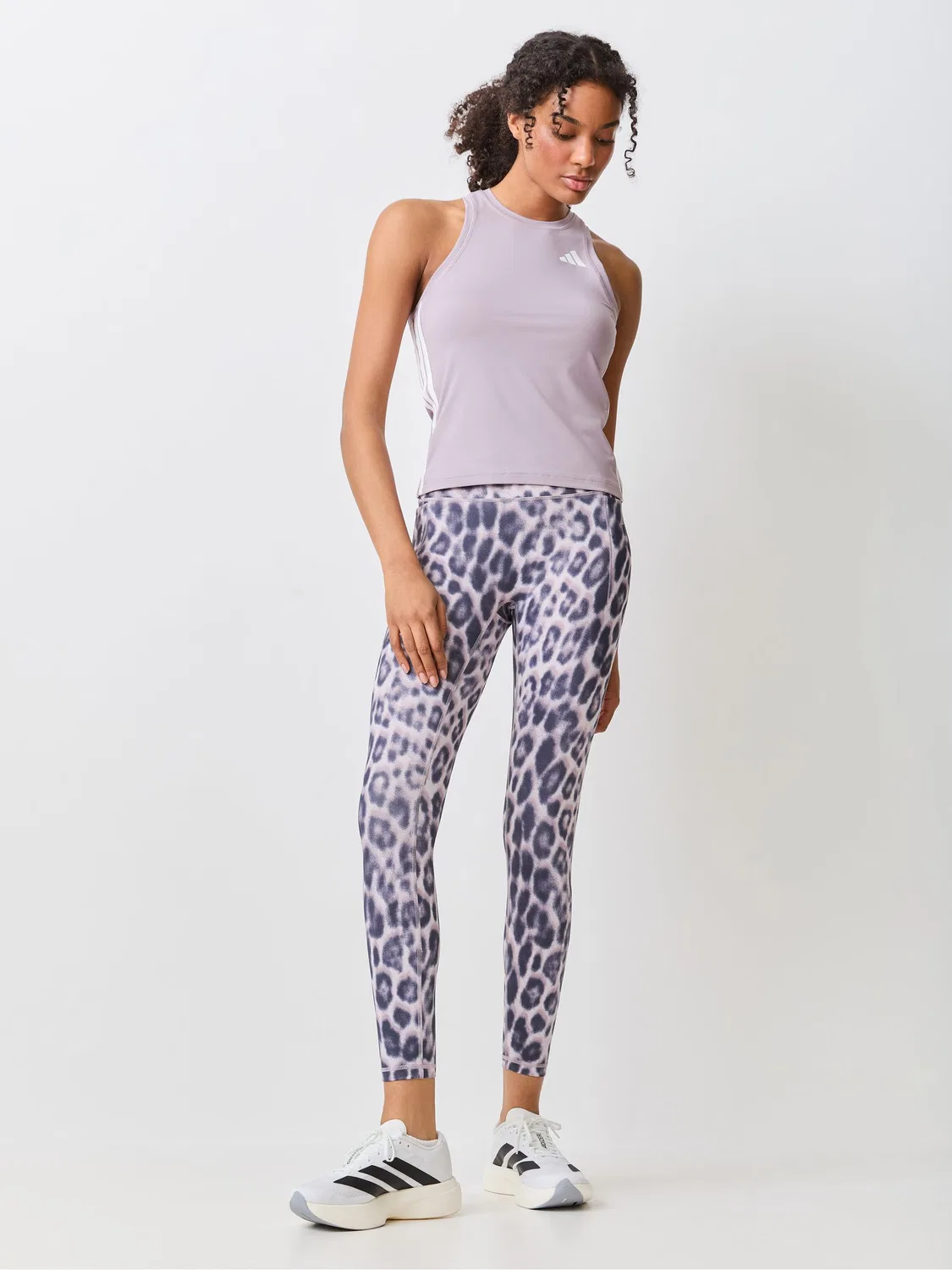 Топ с открытой спиной, Workout Essentials 3-Stripes adidas, фиолетовый — фото 2