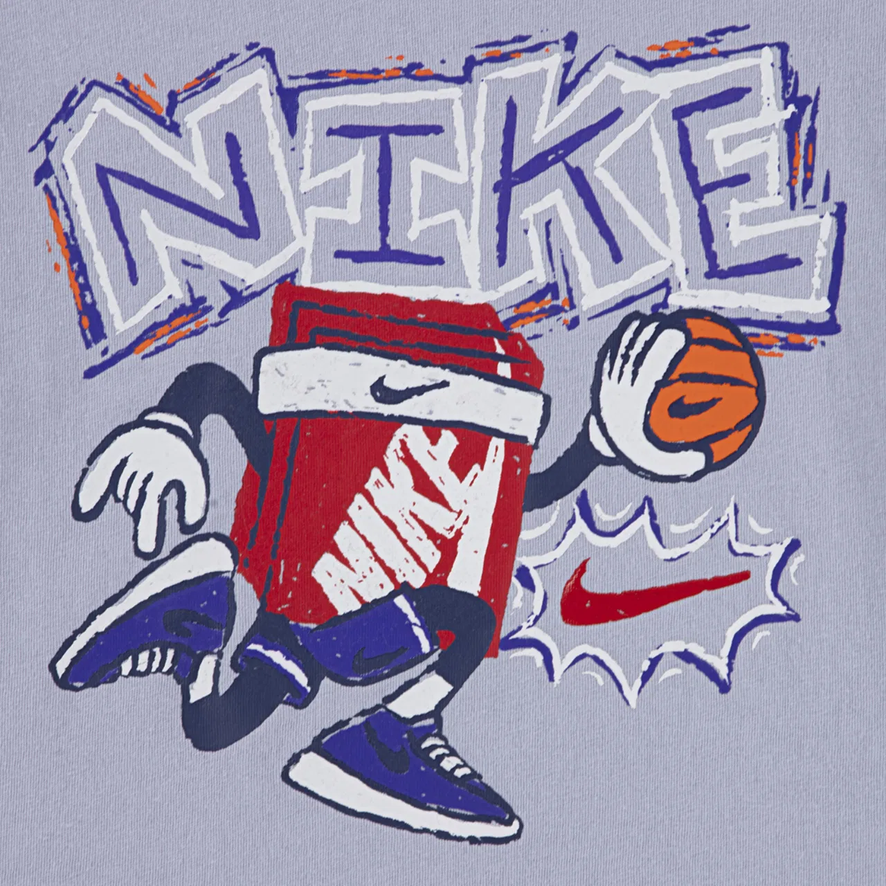 Футболка для мальчиков Chalky Boxy Bball Nike, фиолетовый — фото 3